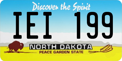 ND license plate IEI199