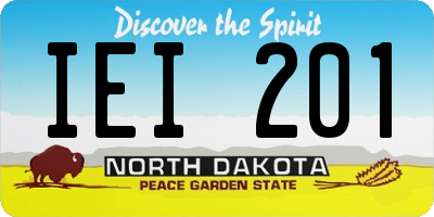 ND license plate IEI201