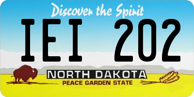 ND license plate IEI202