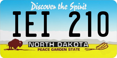ND license plate IEI210