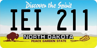 ND license plate IEI211