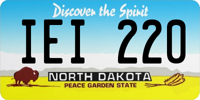 ND license plate IEI220