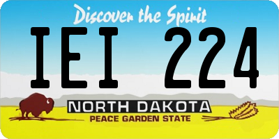 ND license plate IEI224