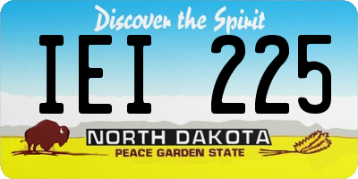 ND license plate IEI225
