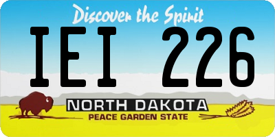 ND license plate IEI226