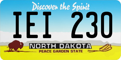 ND license plate IEI230