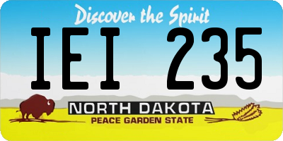 ND license plate IEI235