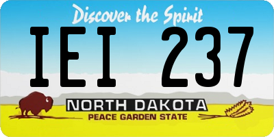 ND license plate IEI237