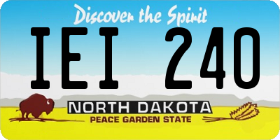 ND license plate IEI240