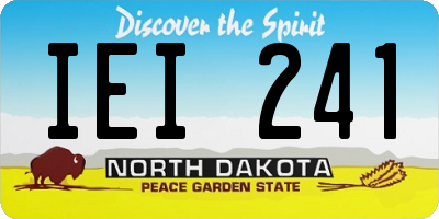 ND license plate IEI241