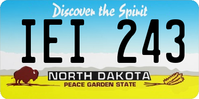 ND license plate IEI243