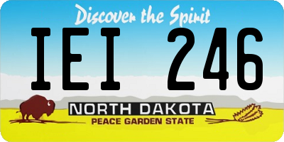 ND license plate IEI246