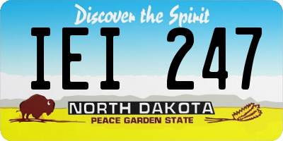 ND license plate IEI247