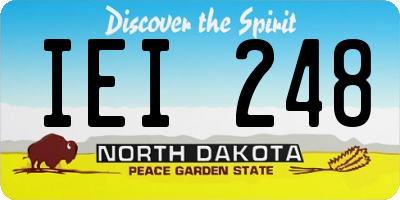 ND license plate IEI248