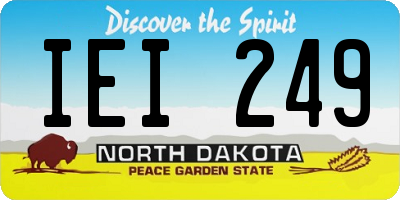 ND license plate IEI249