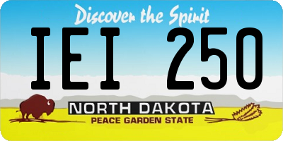 ND license plate IEI250