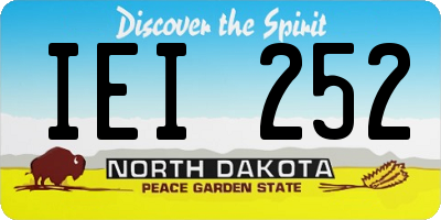 ND license plate IEI252