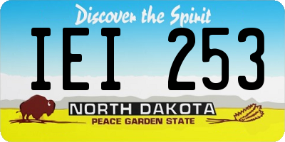 ND license plate IEI253