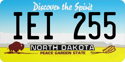 ND license plate IEI255