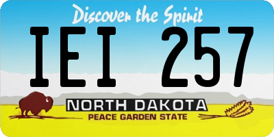 ND license plate IEI257
