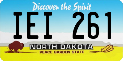 ND license plate IEI261