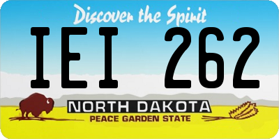 ND license plate IEI262