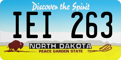 ND license plate IEI263