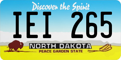 ND license plate IEI265