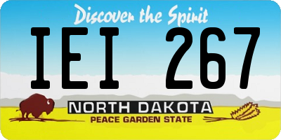 ND license plate IEI267