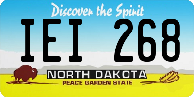 ND license plate IEI268