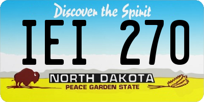 ND license plate IEI270