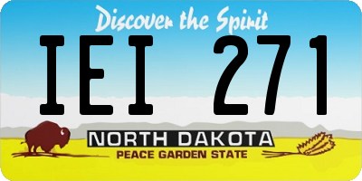ND license plate IEI271