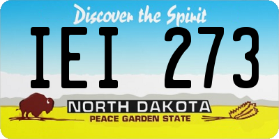 ND license plate IEI273