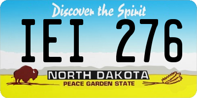 ND license plate IEI276