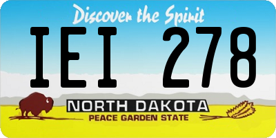 ND license plate IEI278
