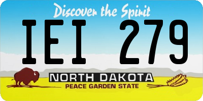 ND license plate IEI279