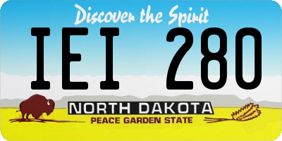 ND license plate IEI280