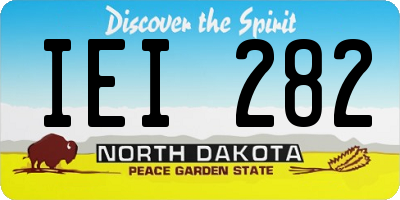 ND license plate IEI282