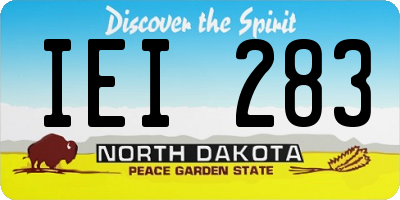 ND license plate IEI283