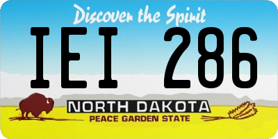 ND license plate IEI286