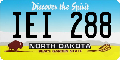 ND license plate IEI288