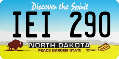 ND license plate IEI290