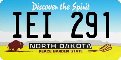 ND license plate IEI291