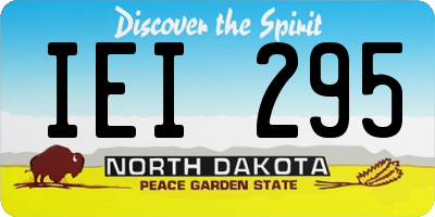 ND license plate IEI295