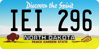 ND license plate IEI296