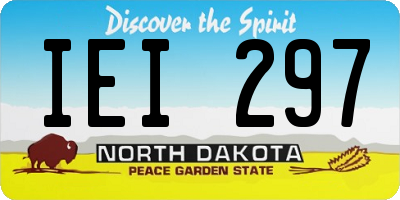 ND license plate IEI297