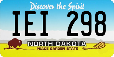 ND license plate IEI298