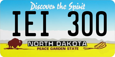 ND license plate IEI300