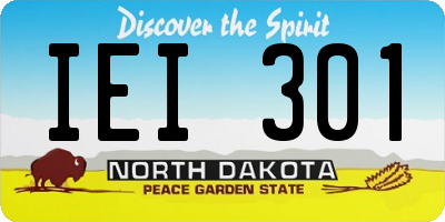 ND license plate IEI301