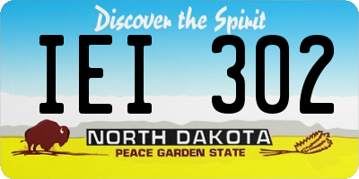 ND license plate IEI302